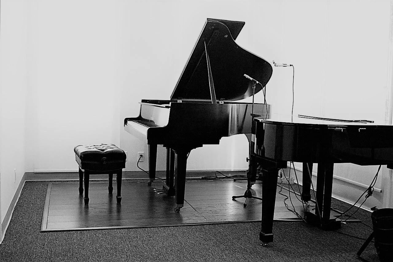 Two Yamaha grands in the recital hall